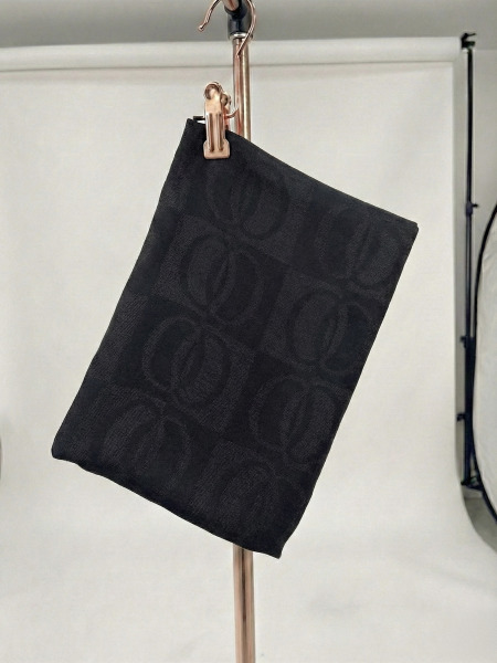 Naia Dama Desen Pamuklu Şal Siyah