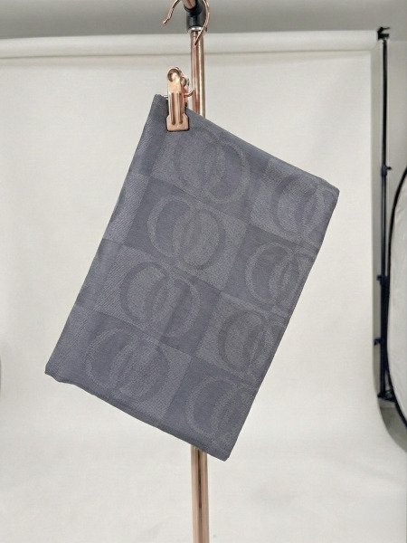 Naia Dama Desen Pamuklu Şal Gri