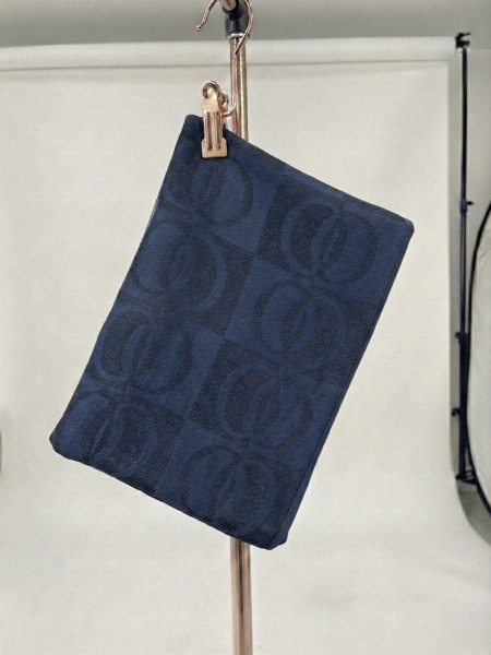 Naia Dama Desen Pamuklu Şal Lacivert