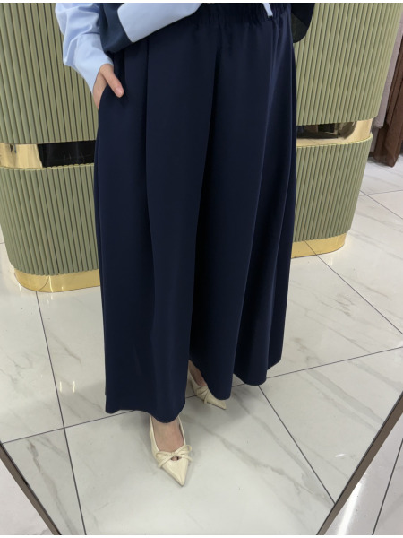 Beli Lastikli Pantolon Etek - Lacivert