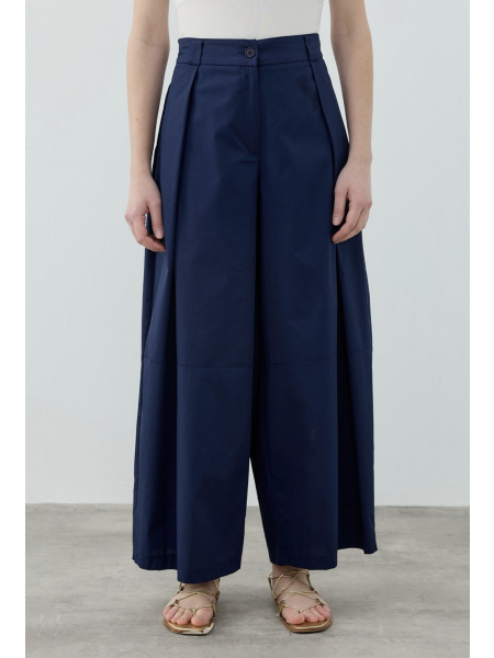 Basıc Bol Pantolon - Lacivert